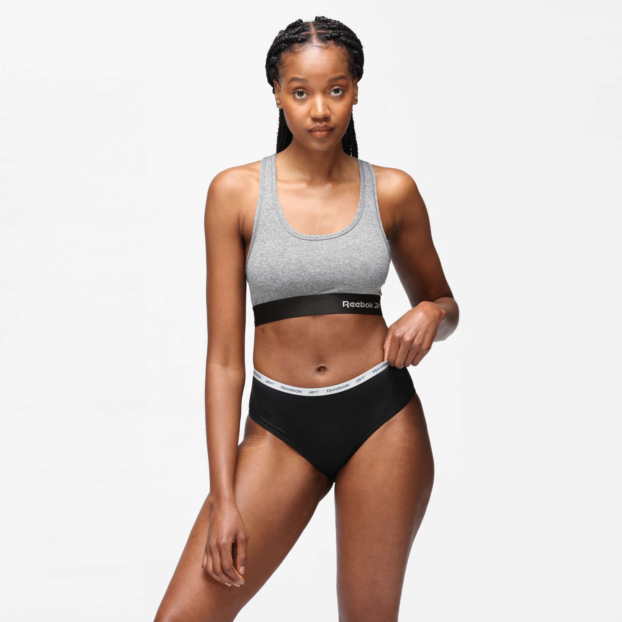 Reebok Women´s Sports Crop Top - Simone Grey Marl XS (RBK9489)