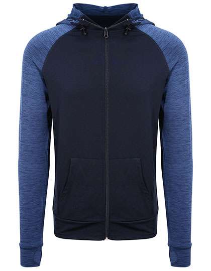 Just Cool Men´s Cool Contrast Zoodie Navy/Navy Melange M (JC057)