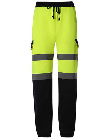 YOKO Hi-Vis Jogging Bottoms Hi-Vis Yellow/Navy XL (YK016T)