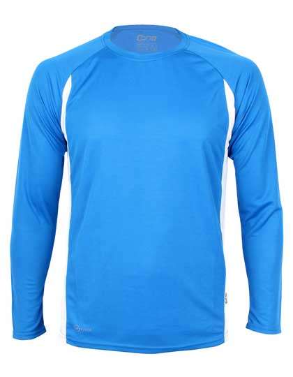 CONA SPORTS Racer Long Sleeve Tech Tee Royal Blue/White XXL (CN200)