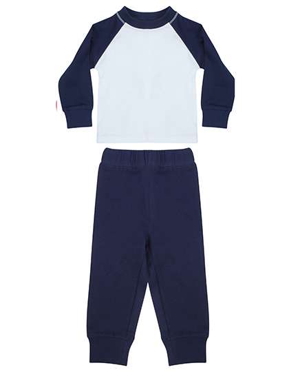 Larkwood Childrens´ Pyjamas Navy/White 0/6 Monate (LW071)