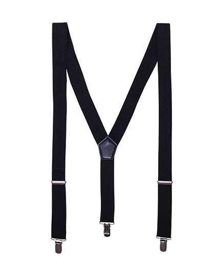 Premier Workwear Clip On Trousers Braces/Suspenders Black (ca. Pantone Black C) One Size (PW701)