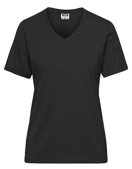 James&Nicholson Ladies´ Bio Workwear T-Shirt Black XXL (JN1807)