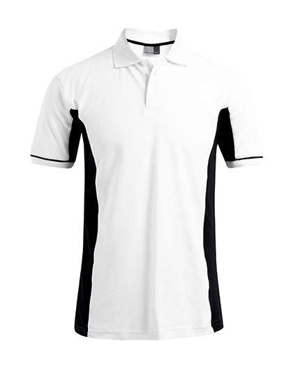 Promodoro Men´s Functional Contrast Polo White/Black L (E4520)