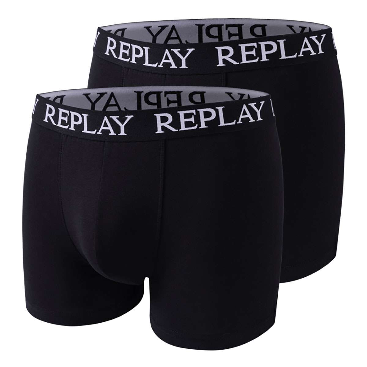 Replay Men´s Boxer Short (2 Pair Box) Black/Black S (RP101005)