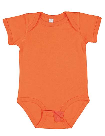 Rabbit Skins Infant Fine Jersey Short Sleeve Bodysuit Orange Newborn (LA4424N)