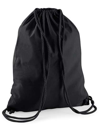 Westford Mill Cotton Gymsac Black/Black 37 x 46 cm (WM110)