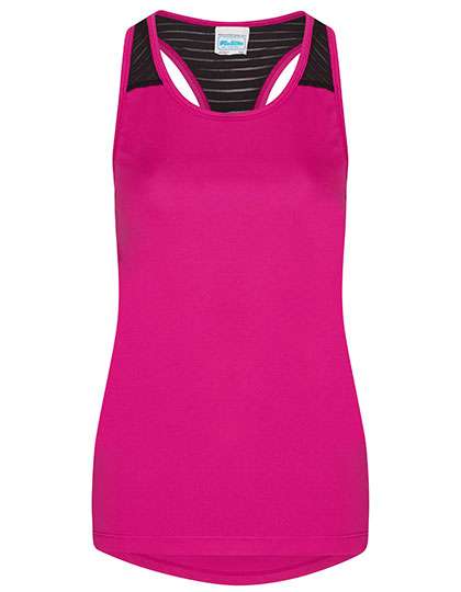 Just Cool Women´s Cool Smooth Workout Vest Hot Pink/Jet Black S (JC027)