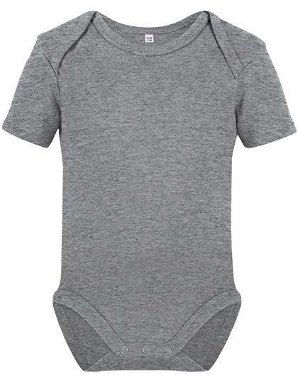 Link Kids Wear Organic Baby Bodysuit Short Sleeve Bailey 01 Heather Grey 86-92 (X11120)