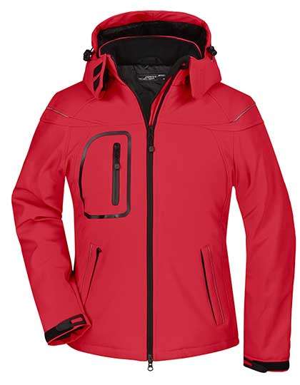 James&Nicholson Ladies´ Winter Softshell Jacket Red S (JN1001)