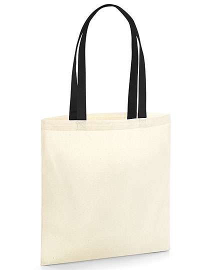 Westford Mill EarthAware® Organic Bag for Life - Contrast Handles Natural/Black 38 x 42 cm (WM801C)