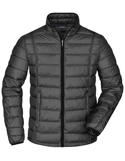 James&Nicholson Men´s Quilted Down Jacket Black/Black XXL (JN1082)