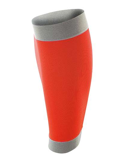 SPIRO Compression Calf Sleeves (2 per pack) Orange/Grey XL (5) (RT290)