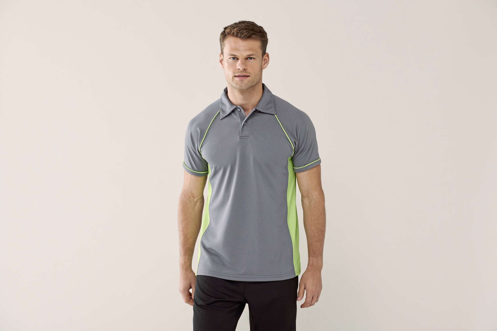 Finden+Hales Men´s Piped Performance Polo Navy/White L (FH370)