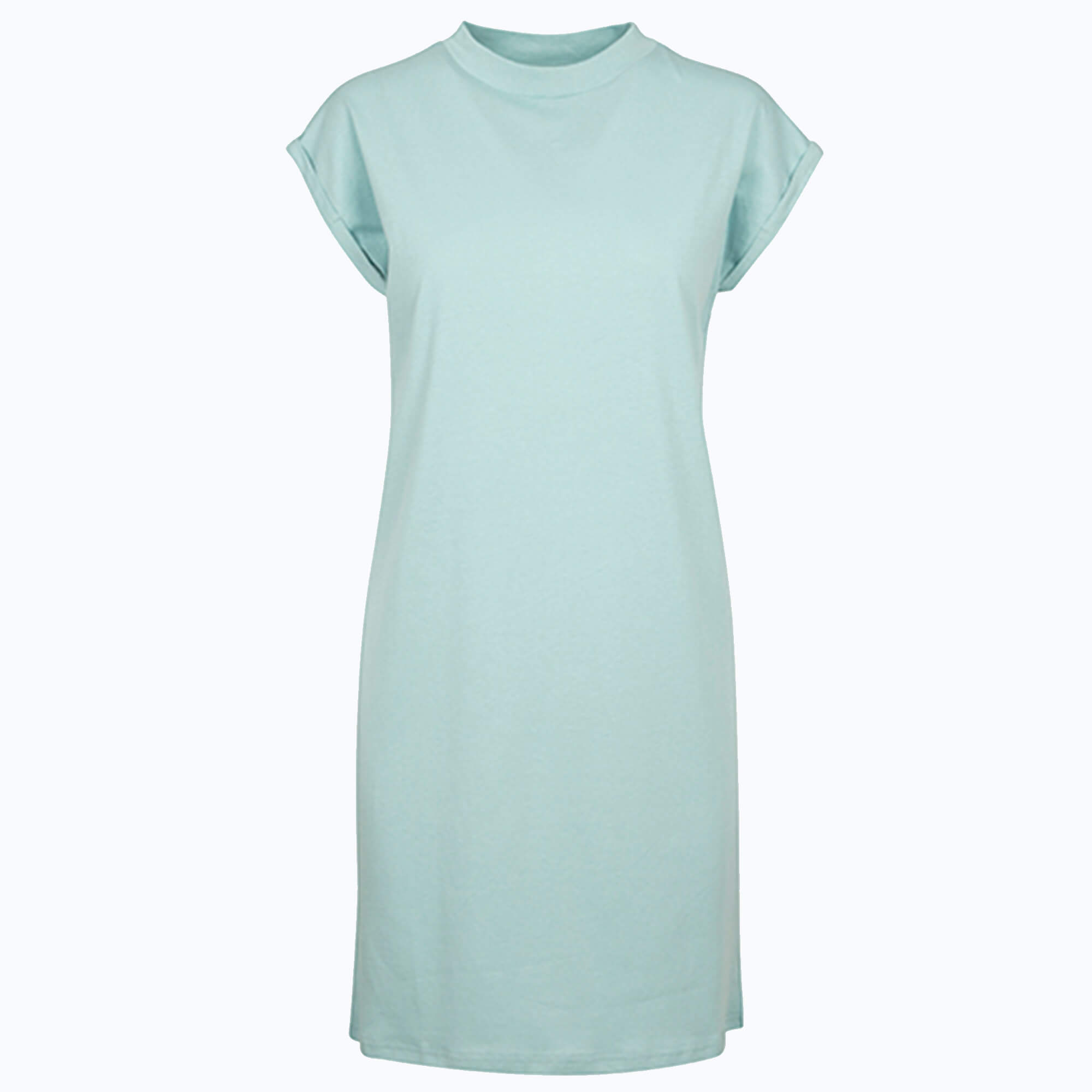 Build Your Brand Ladies´ Turtle Extended Shoulder Dress Blue Mint S (BY101)
