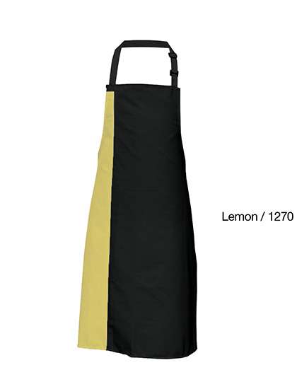 Link Kitchen Wear Duo Apron Black/Lemon (ca. Pantone 127) 72 x 85 cm (X988)