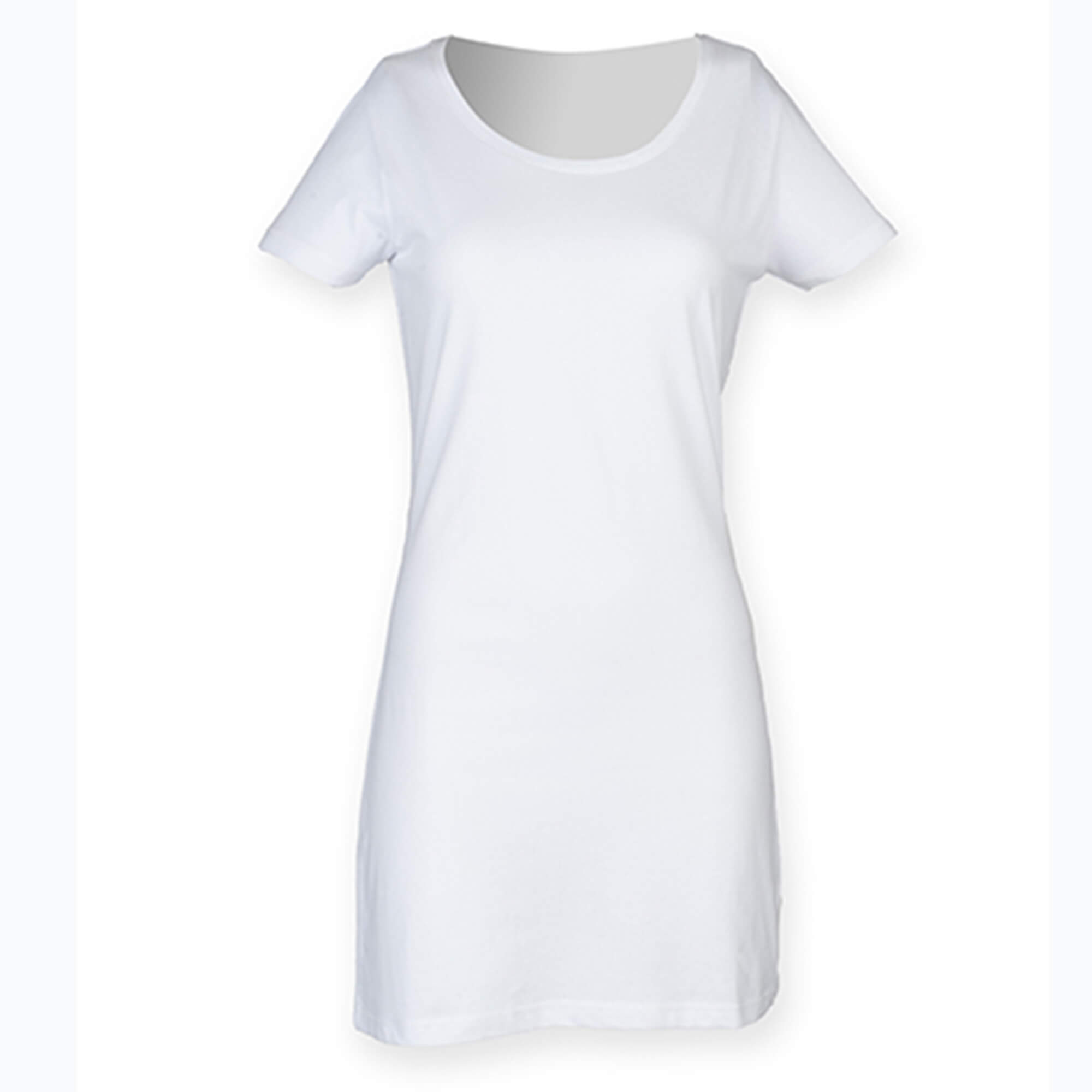 SF Women Women´s T-Shirt Dress White XL (SF257)