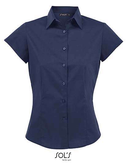 SOL´S Women´s Stretch-Blouse Excess Short Sleeve Dark Blue XL (L630)