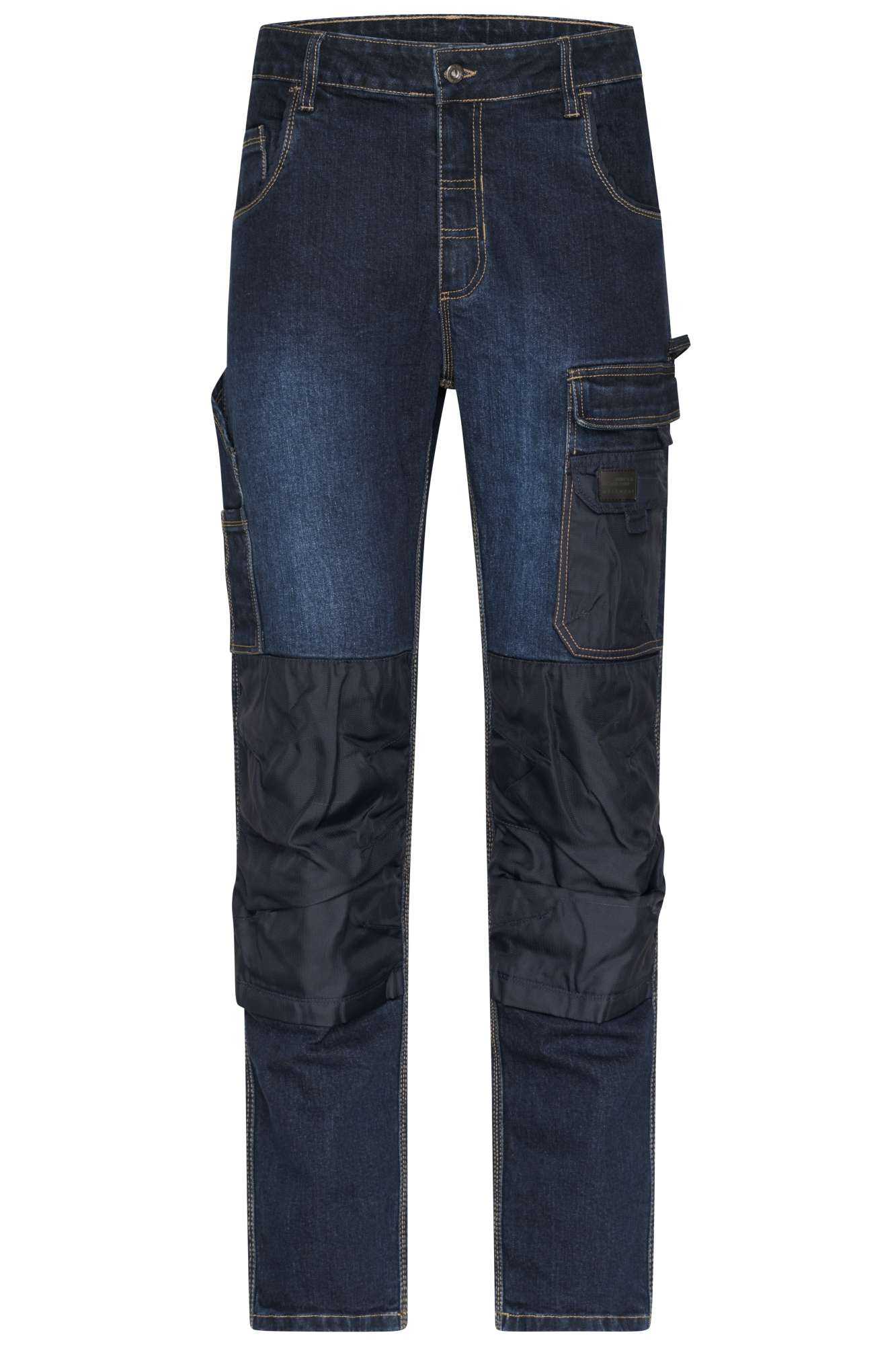 James&Nicholson Workwear Stretch-Jeans Black Denim 48 (JN875)