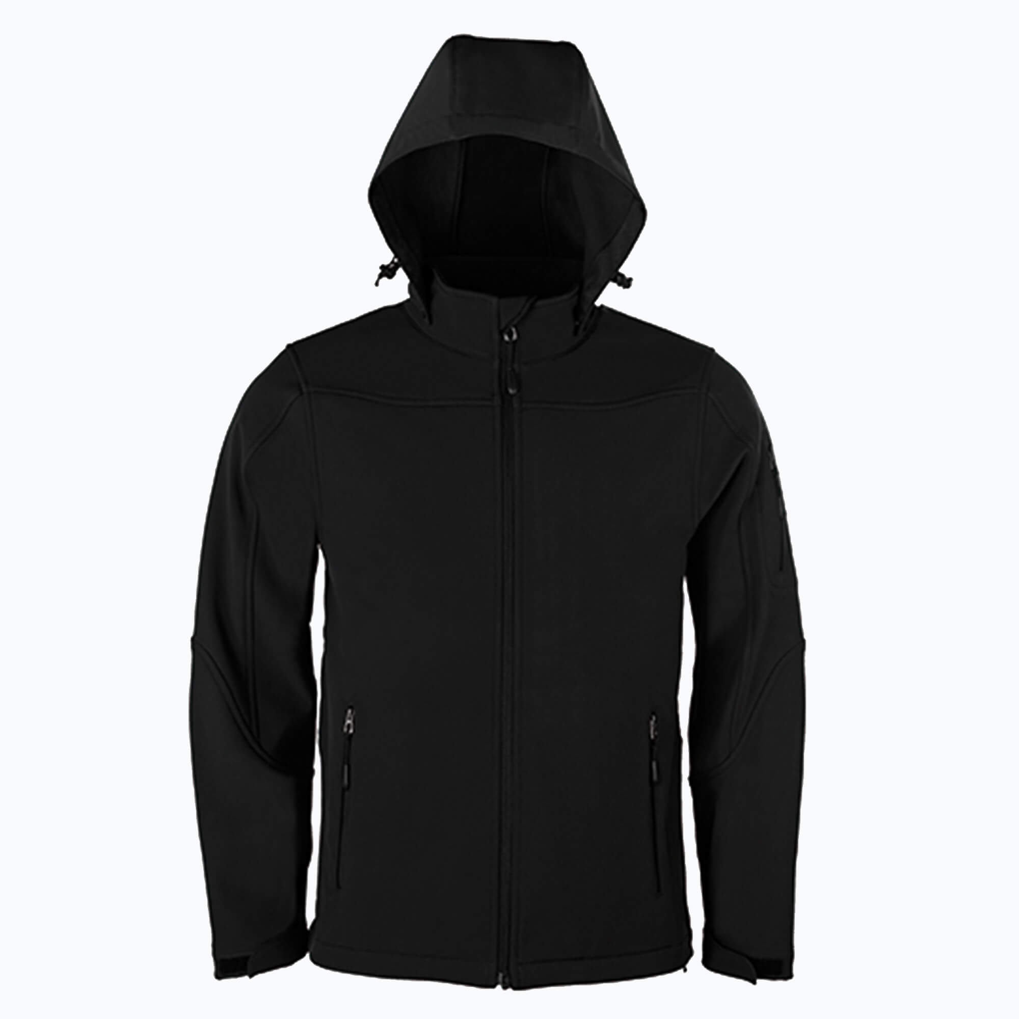 HRM Men´s Hooded Soft-Shell Jacket Black 5XL (HRM1101)