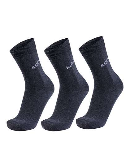 Replay Casual Socks (3 Pair Banderole) Dark Grey Melange/Grey 39/42 (RP100632)