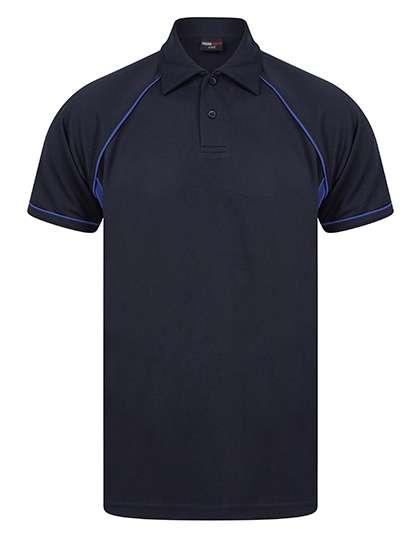 Finden+Hales Men´s Piped Performance Polo Navy/Royal XL (FH370)