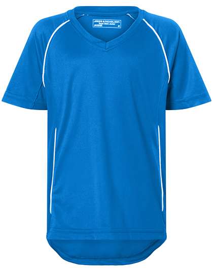 James&Nicholson Junior Team Shirt Royal/White M (122/128) (JN386K)