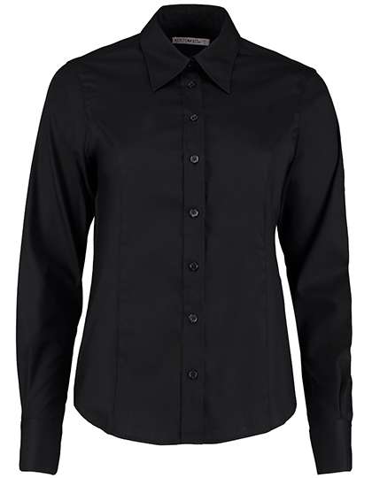 Kustom Kit Women´s Tailored Fit Corporate Oxford Shirt Long Sleeve Black 50 (5XL/24) (K702)