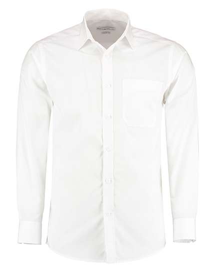 Kustom Kit Men´s Tailored Fit Poplin Shirt Long Sleeve White 51 (20) (K142)