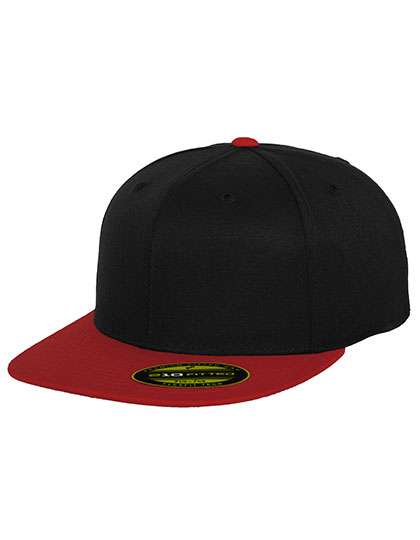 FLEXFIT Premium 210 Fitted 2-Tone Black/Red S/M (6 7/8 - 7 1/4) (FX6210T)