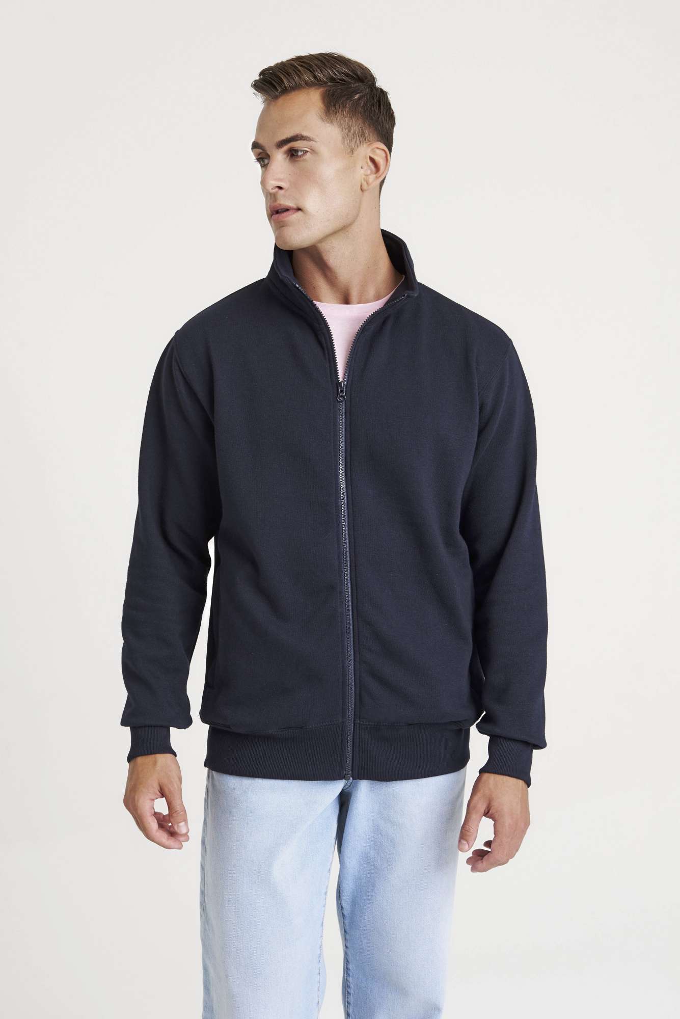 Just Hoods Campus Full Zip Sweat New French Navy M (JH147)