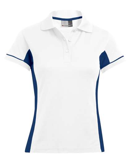 Promodoro Women´s Functional Contrast Polo White/Indigo M (E4525)