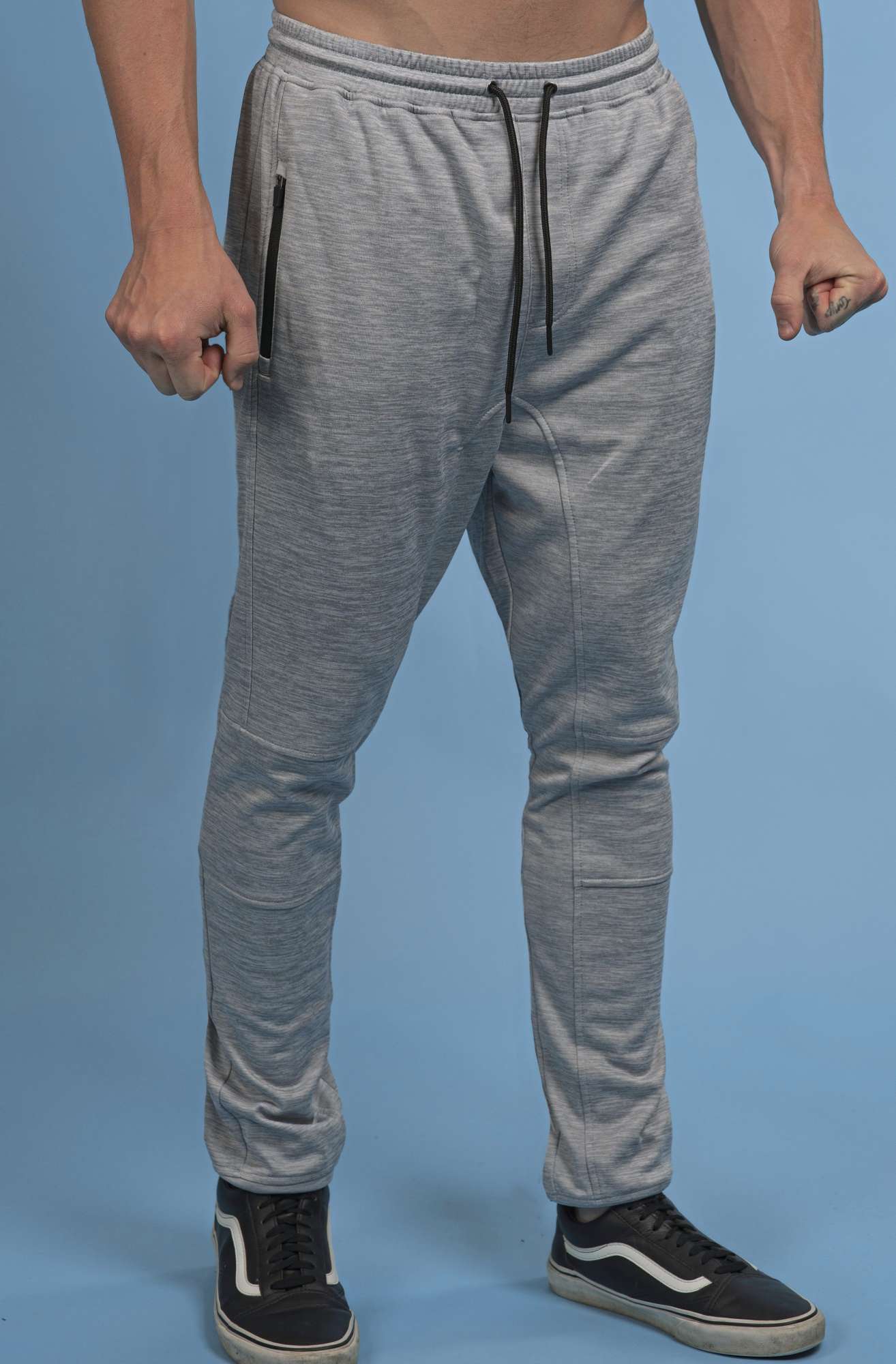 Burnside Tech Fleece Knit Jogger Pant Heather Charcoal S (BU8801)