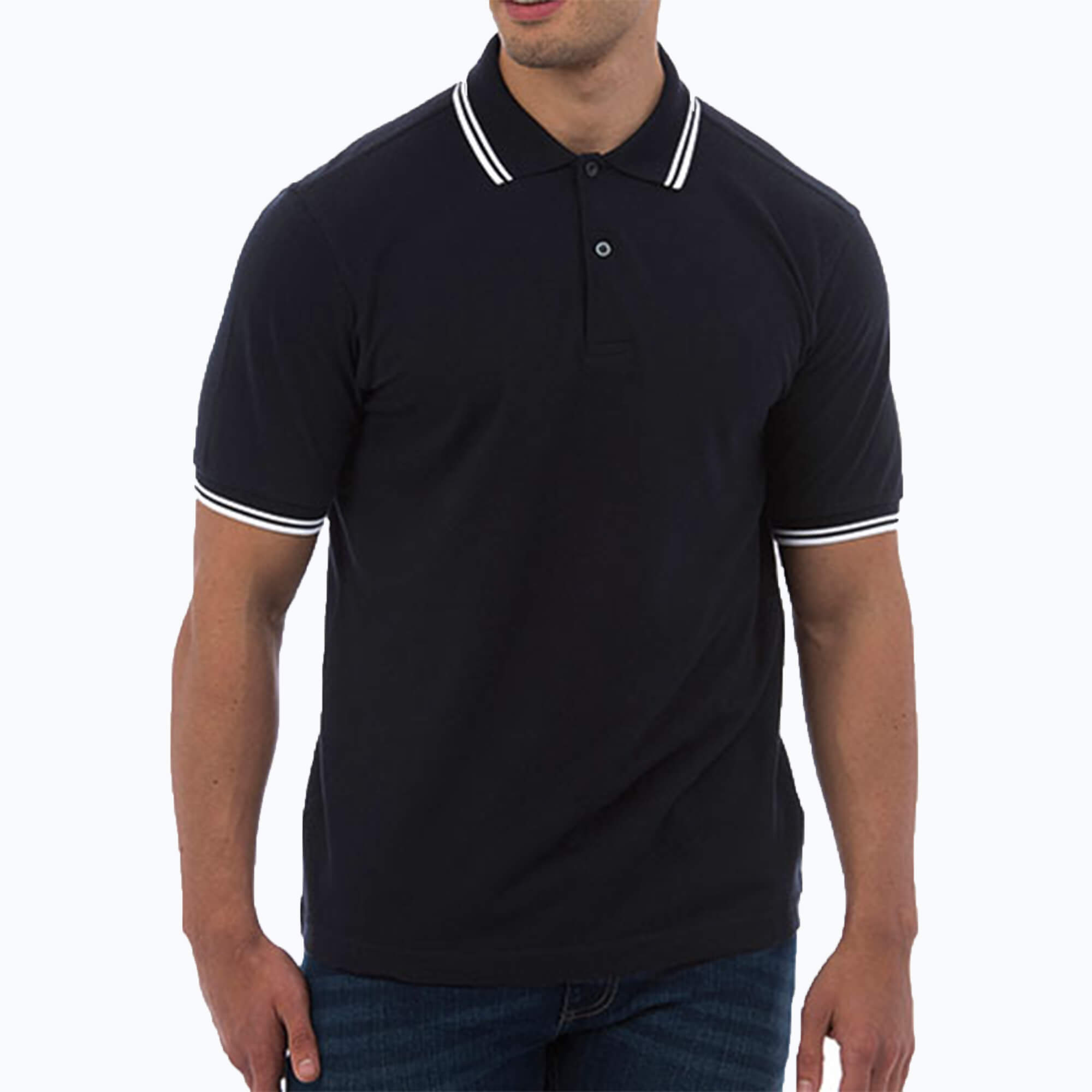 Herren Polo mit Streifen