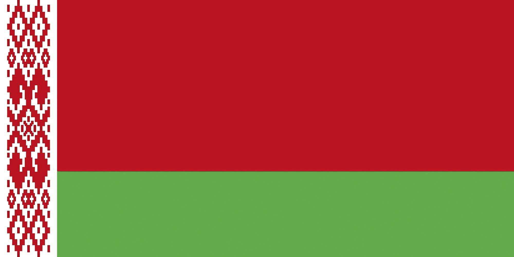 Printwear Fahne Weißrussland Belarus 90 x 150 cm (FLAGBY)