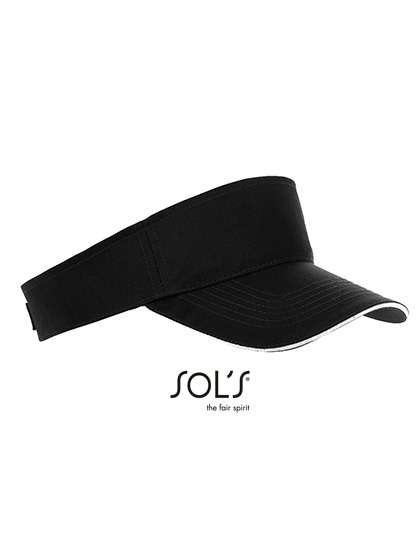 SOL´S Unisex Visor Ace Black/White One Size (LC01196)