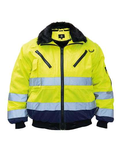 Korntex Robust 4-in-1 Hi-Vis Pilot Jacket Oslo Signal Yellow/Navy XXL (KX809S)