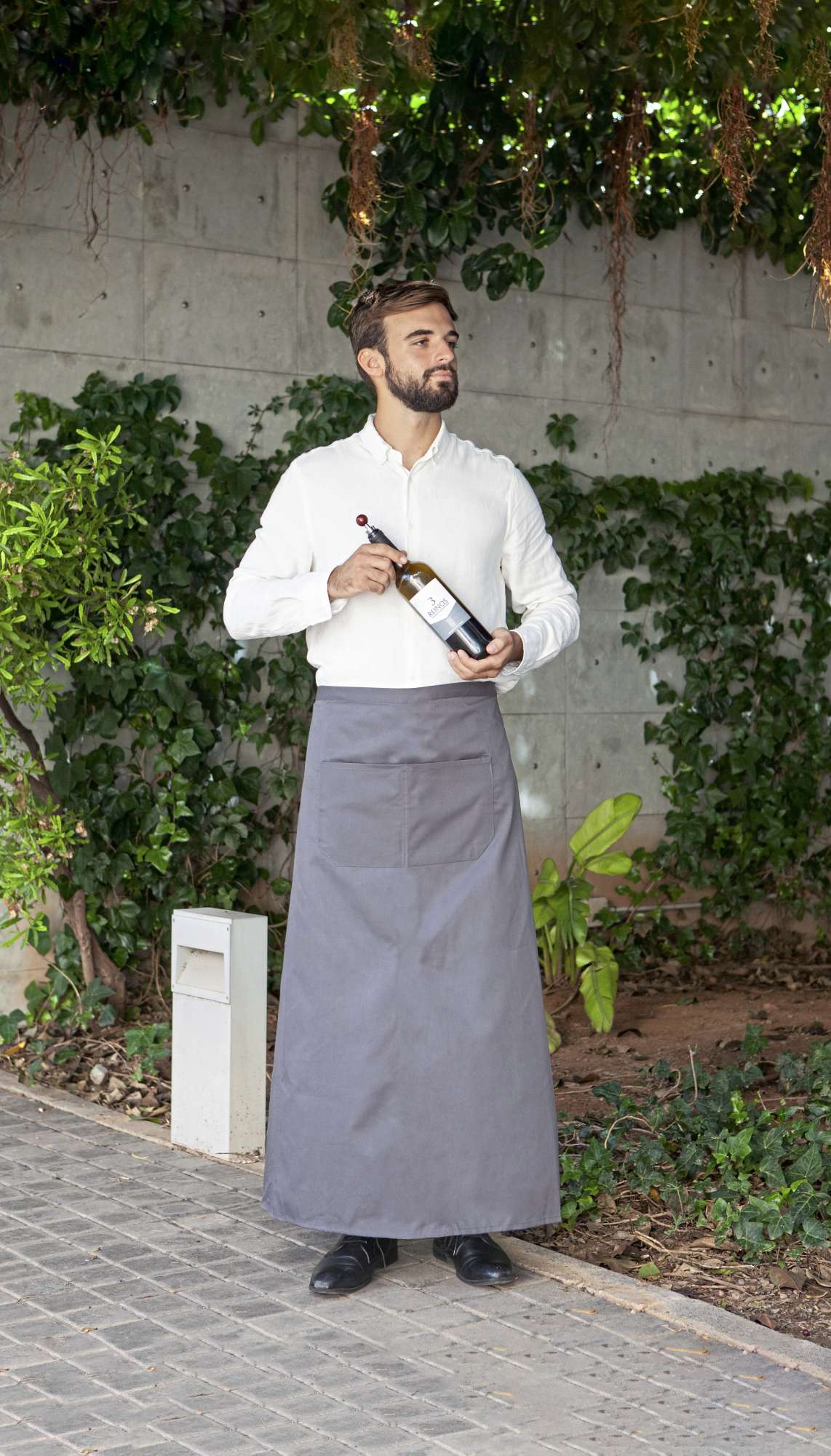 Link Kitchen Wear Bistro Apron With Front Pocket Khaki 100 x 100 cm (X968T)