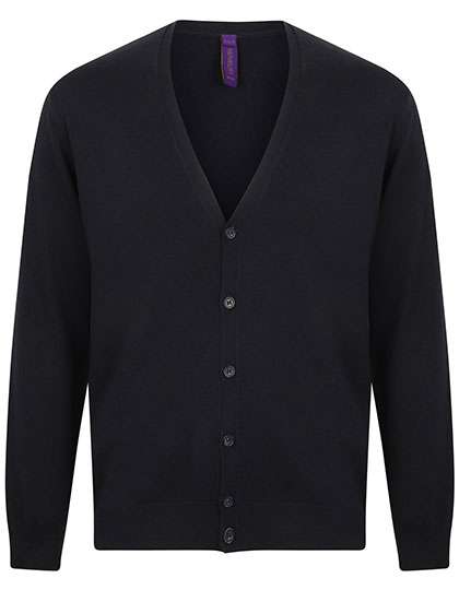 Henbury Men´s Lightweight V-Neck Cardigan Navy XXL (W722)