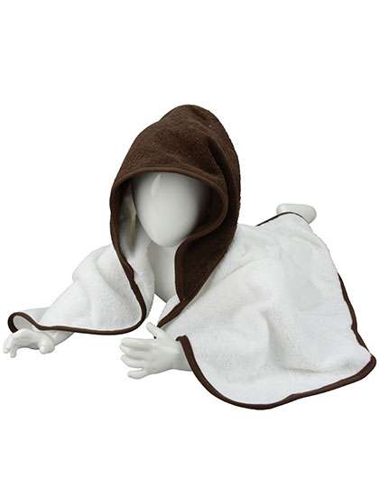 ARTG Babiezz® Hooded Towel White/Chocolate Brown 75 x 75 cm (ARB032)