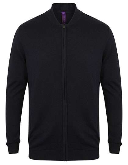 Henbury Unisex Zip Through Cardigan Navy S (W718)