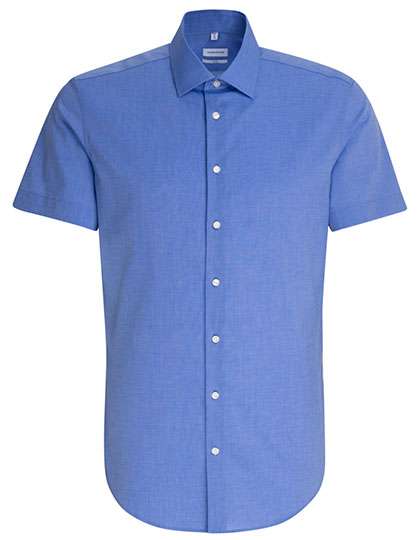 Seidensticker Men´s Shirt Slim Fit Short Sleeve Mid Blue 37 (SN666261)