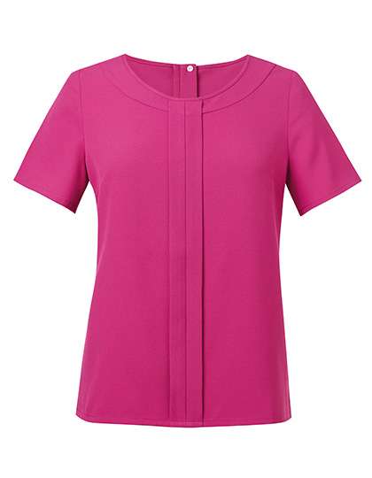 Brook Taverner Women´s Verona Short Sleeve Blouse Fuchsia 8 (36) (BR803)