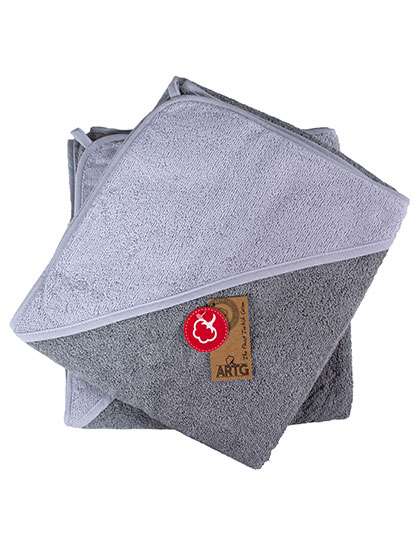 ARTG Babiezz® Baby Hooded Towel Anthracite Grey/Light Grey 100 x 100 cm (AR31B)