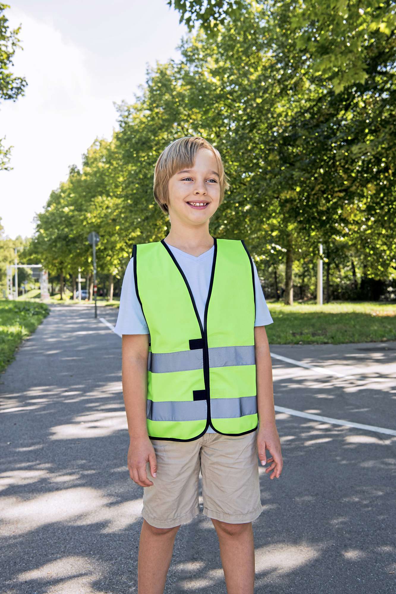 Korntex Kids´ Hi-Vis Safety Vest With Front Zipper Aalborg Magenta S (7-12 Jahre) (KX201)