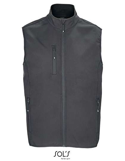 SOL´S Men´s Falcon Zipped Softshell Bodywarmer Charcoal Grey (Solid) XXL (L03825)