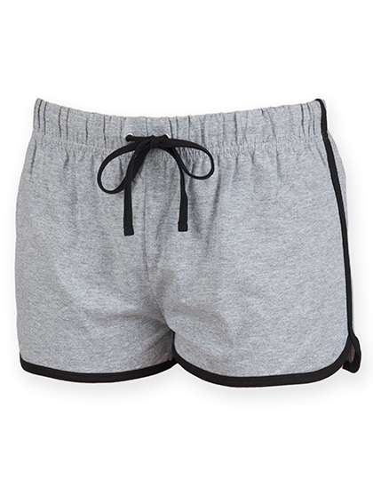 SF Women Women´s Retro Shorts Heather Grey/Black XXL (SF69)