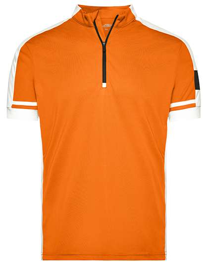 James&Nicholson Men´s Bike-T Half Zip Orange M (JN452)