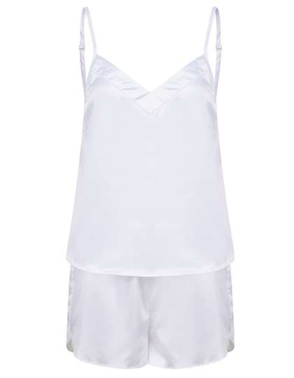 Towel City Ladies´ Satin Cami Short Pyjamas White XL/XXL (TC057)