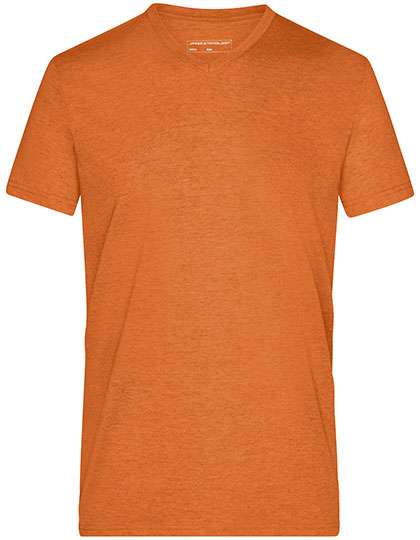 James&Nicholson Men´s Heather T-Shirt Orange Melange L (JN974)